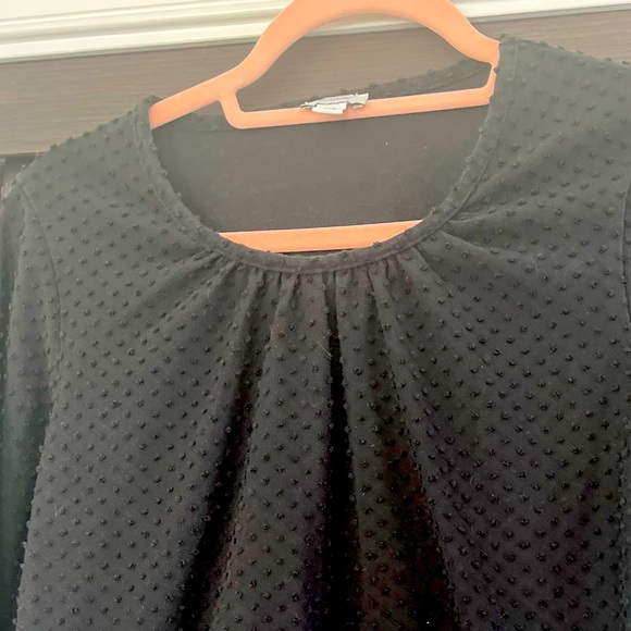 Women’s clip dot crew neck top in black by J Crew Factory - Picture 3 of 3